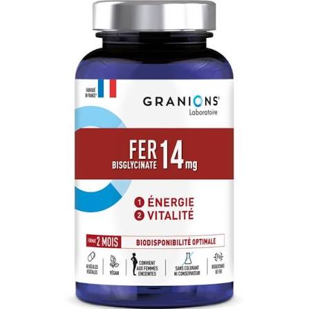 GRANIONS FER 14MG 60 GELULES FORMAT 2 MOIS